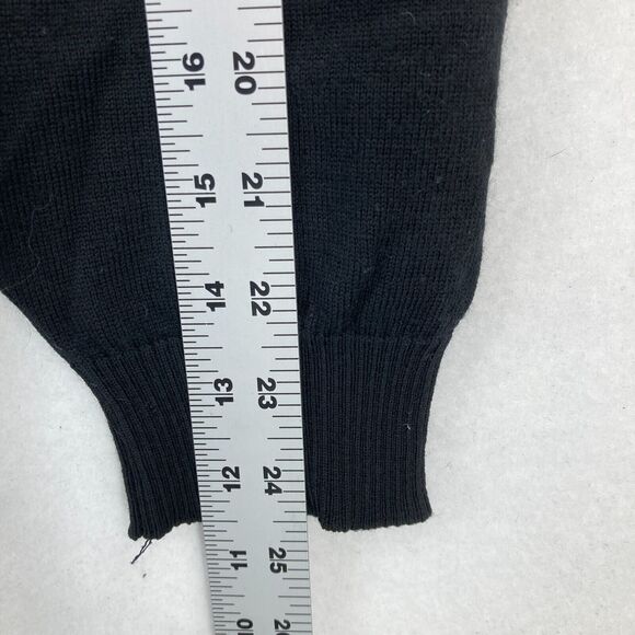 Vintage Tundra Canada Merino Wool Sweater Mens XL Black‎ V Neck Long Sleeve Knit - Picture 11 of 14